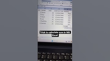 "QUICK TRICK to find sum in MS Excel"  #msexceltutorial #trending #reels #shorts #trendingshorts
