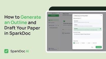 Generate an Outline & Draft Papers Faster with SparkDoc AI