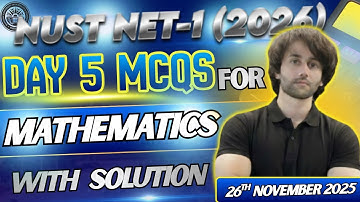 NUST NET 1 26th November Math Solution I NUST 26th November Questions Solution I NUST NET Test MCQs