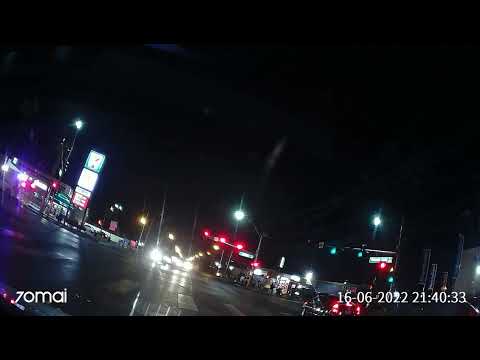 Ambulance was being careful at the intersection