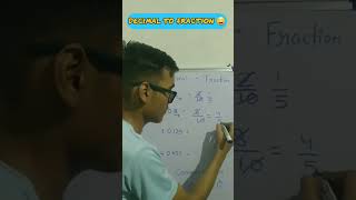 Decimal fraction 😄 - Decimal to fraction #shorts