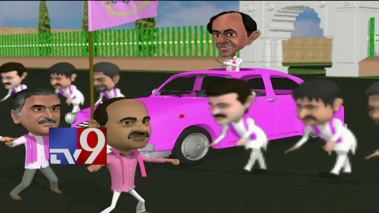 TV9 animated video on TRS success celebrations   TV9