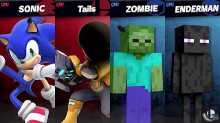 Smash Ultimate EX Sonic &amp; Tails VS Zombie &amp; Enderman
