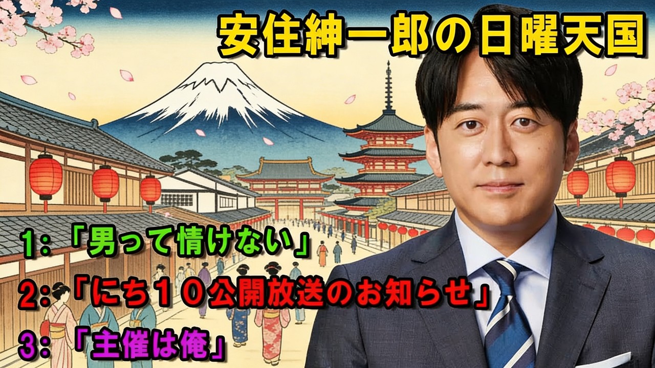 安住紳一郎の日曜天国 💖「今日のゲストは みうらじゅんさんです」💖出演者 : 安住紳一郎（TBSアナウンサー ) 【睡眠用・作業用・ドライブ・高音質BGM聞き流し】【広告無し】