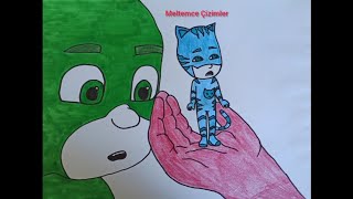 Pijamaskeliler Çizimi Ve Boyama-Pj Masks Drawing And Coloring