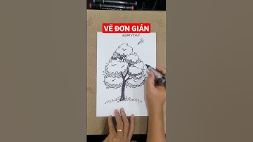 Dạy vẽ cây đen trắng đơn giản phần 2 #dayve #vetranh #drawing #howtodraw #art