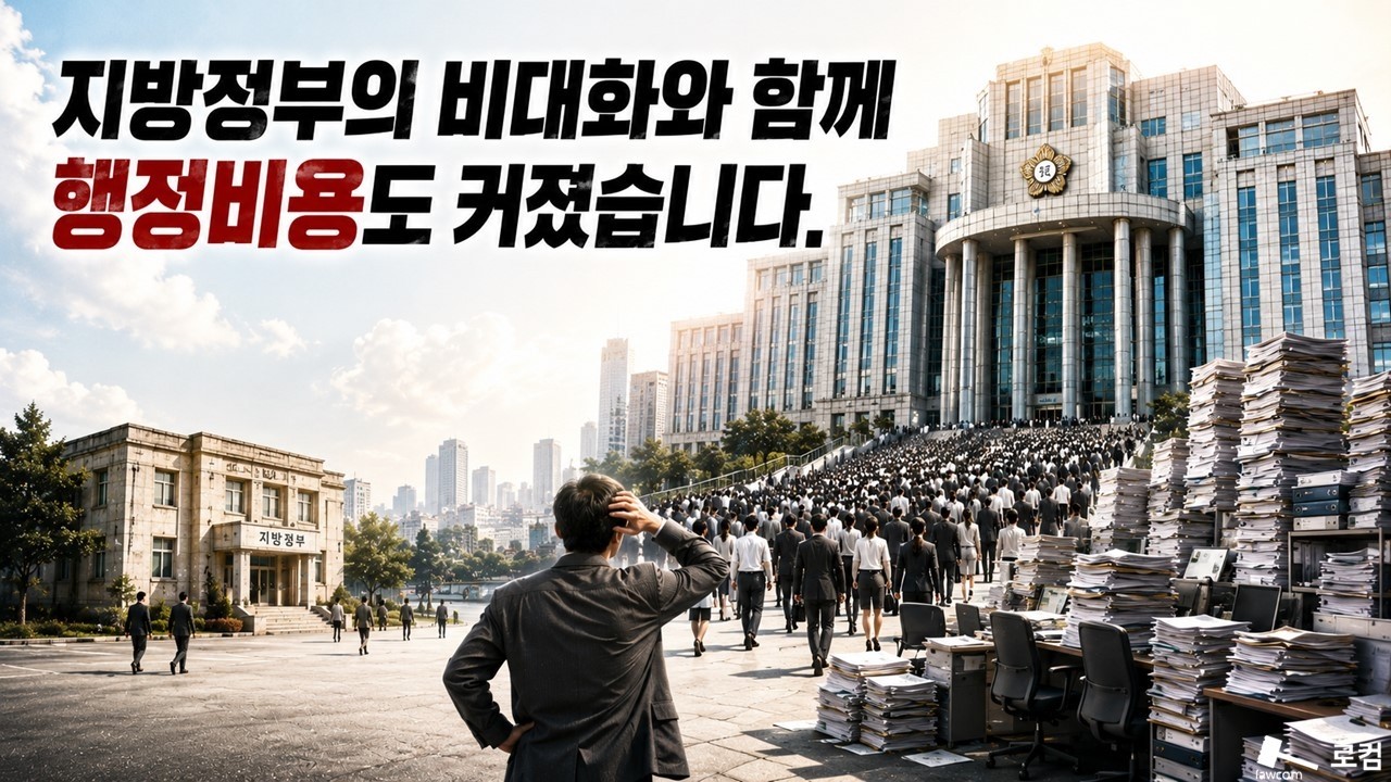 지방정부의 비대화와 함께 행정비용도 커졌습니다.