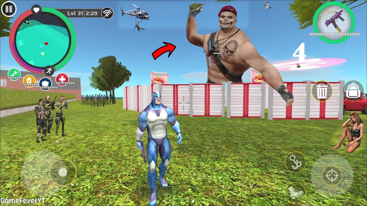 Rope Hero: Cheatground MOD - (villain ko char diwari mein kaid kiye)  imprisoned within walls - HD