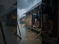 Grandpa’s Floating Bamboo Home Finally Complete After Massive Flood 🌧️🏠 #survival  #shorts