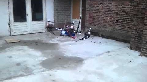 Outdoor testflight 2 with my DIY quadcopter