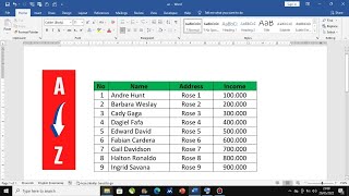 How to Sort The Names Alphabetically in Word