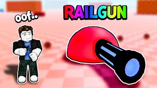 upgrading to RAILGUN Tank in Roblox Tank Game!