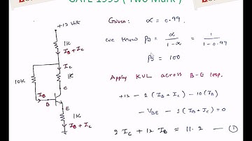Problem on Transistor Biasing - GATE 1995 ECE (Electronic Devices) - www.egate.ws