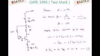 Famous Problem on Transistor Biasing - GATE 1995 ECE (Electronic Devices) - www.egate.ws Net Worth