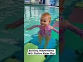 Shallow water exploration is great for building independence in Baby Swimming. #babyswimming #swim