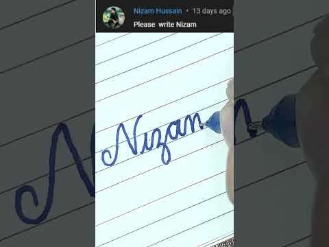 Nizam - Beautiful name in Cursive writing | Cursive writing for beginners | #shorts
