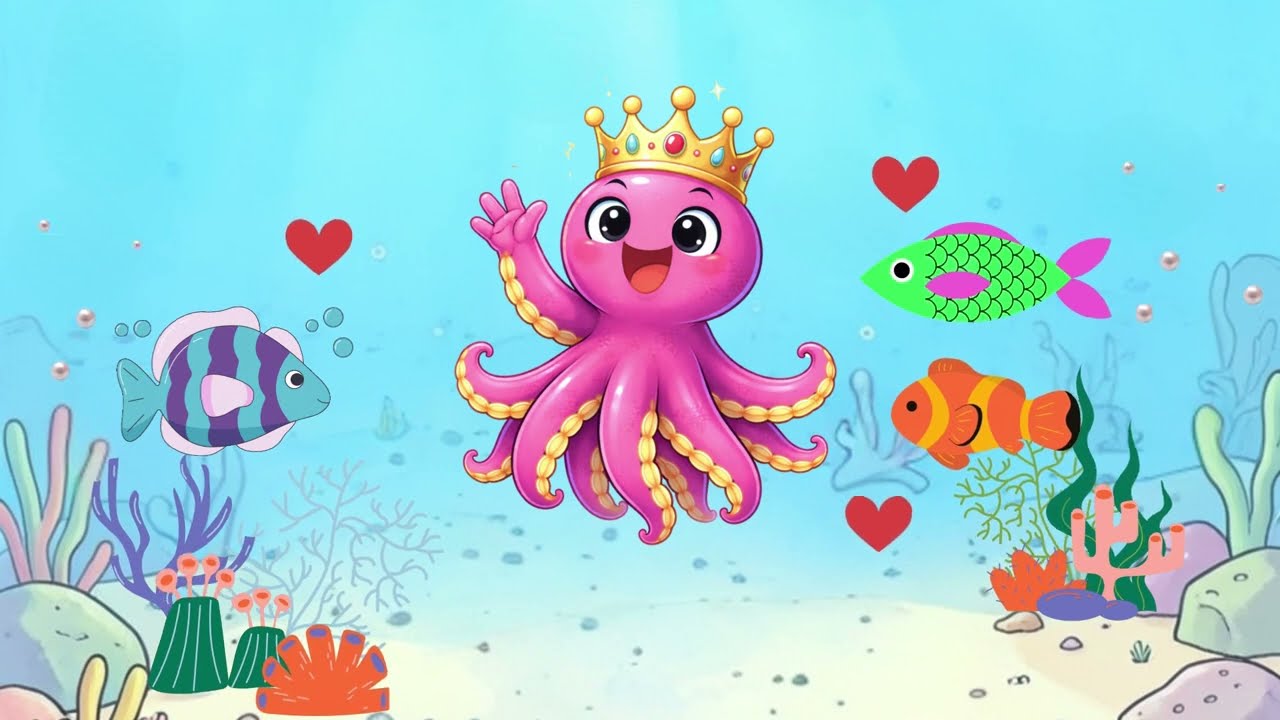 Pippo il Re del Mare Blu 🐙🌊 | Canzone per Bambini Allegra e Ballabile | Musica Kids | Cuoricini Club