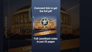 Full Indian polity (laxmikant) notes #cds2026 #upsc #capfpreparation #cdspreparation #upscaspirants