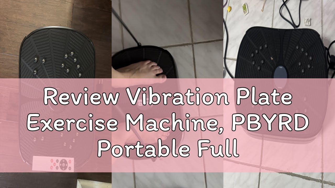 Review Vibration Plate Exercise Machine, PBYRD Portable Full Body Vibration Platform for Lymphatic D