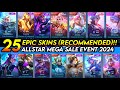 25 best epic skins to buy only 1 diamond  allstar mega sale promo diamond 2024  mlbb