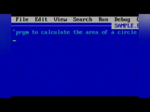 #Qbasic #easy || Program to calculate the area of circle||