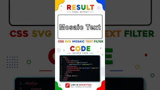 CSS SVG Mosaic Text Filter Effect #css #svg #filter #text #effect #html #coading #webdesign #uiux