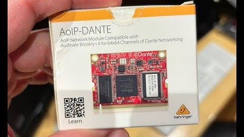 INSTALLING DANTE MODULE ON A WING RACK