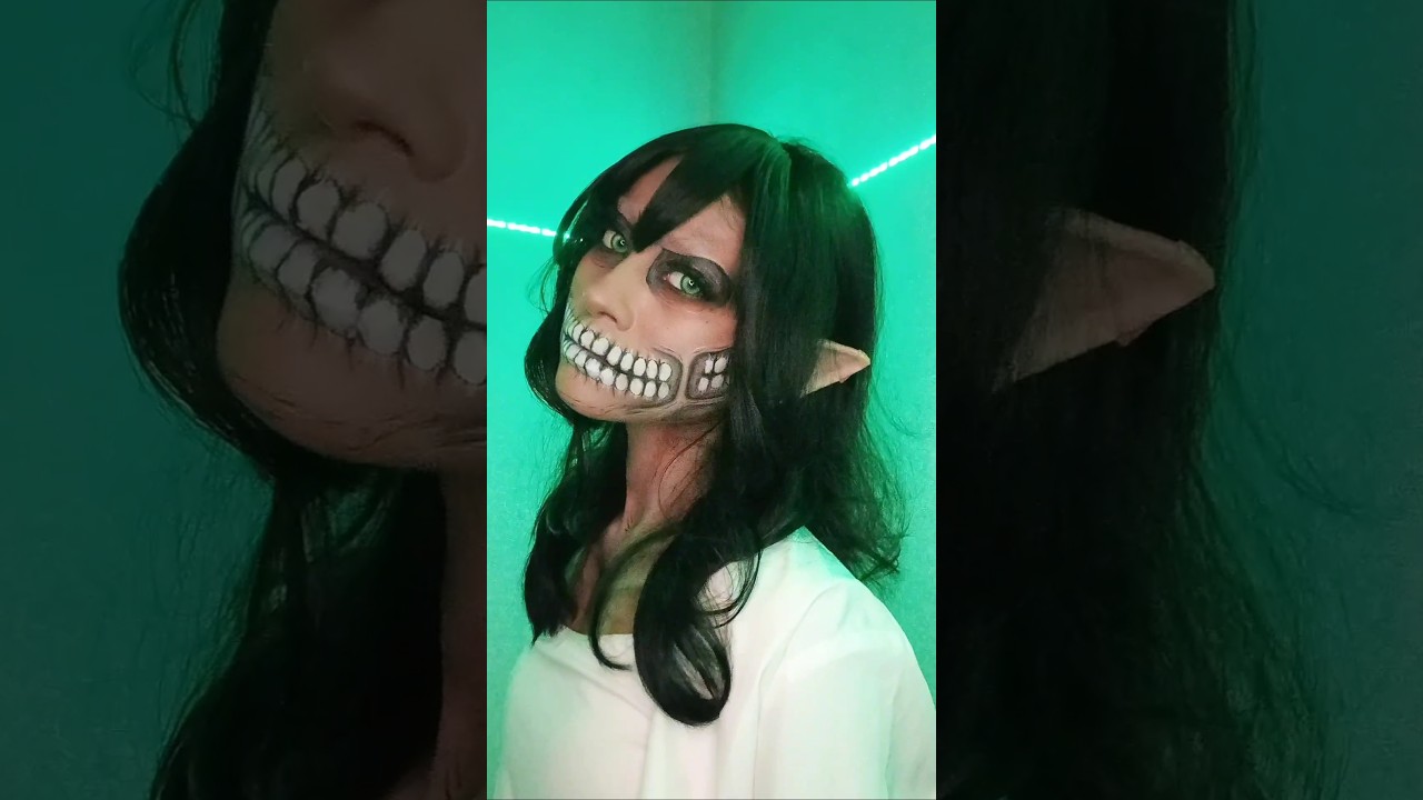 Eren Titan form Makeup Tutorial 🕊️ #attackontitan #erentitan #titan