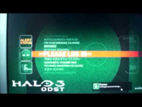 Windows XP Halo 3 ODST Log In Screen