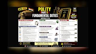 Polity’s Revision Part 9 Fundamental duties 51A for APSC and other competitive exams.