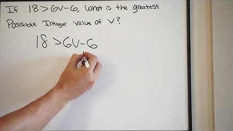 What is the Greatest Possible Integer Value of V - Solving Inequalities