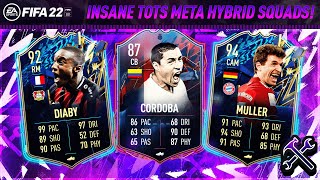 MOST OVERPOWERED BEST CHEAP 250K/350K/700K META HYBRID TOTS SQUAD - FIFA 22 SQUAD BUILDER