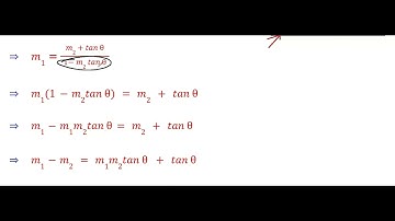 Derivation of Formula for the Angle Between Two Lines