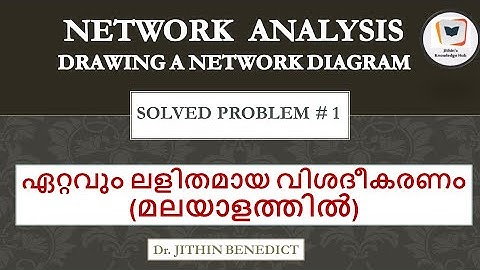 Drawing Network Diagram I Solved Problem # 1 - PERT & CPM- (മലയാളം)- Dr. Jithin Benedict