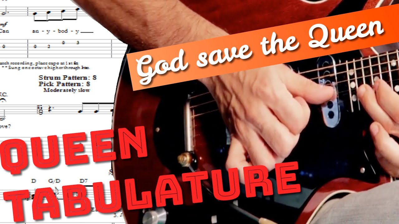 God save the queen Guitar lesson tutorial TAB Brian May