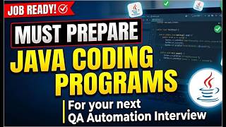Frequently Asked Java Coding Programs in QA Automation Interviews | SDET