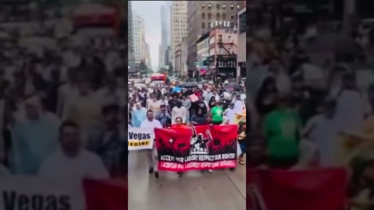 Illegal immigrants marching through NYC streets chanting Abolish  ICE!  is not their country.