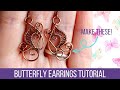 Learn How to Make These in Under 12 Minutes! 🦋 Easy Wire Weave Butterfly Earrings Tutorial