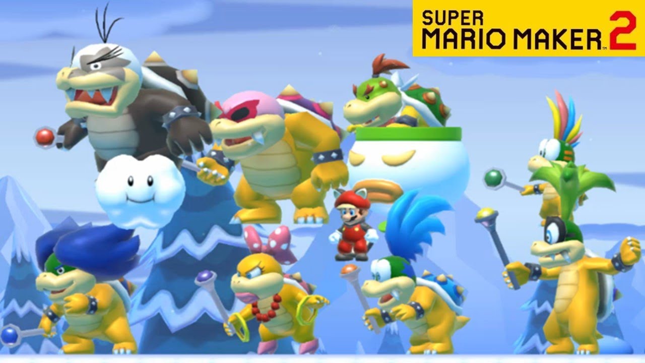 SUPER MARIO MAKER 2 - ALL 7 KOOPALINGS BOSS RUSH STAGES [Nintendo Switch]