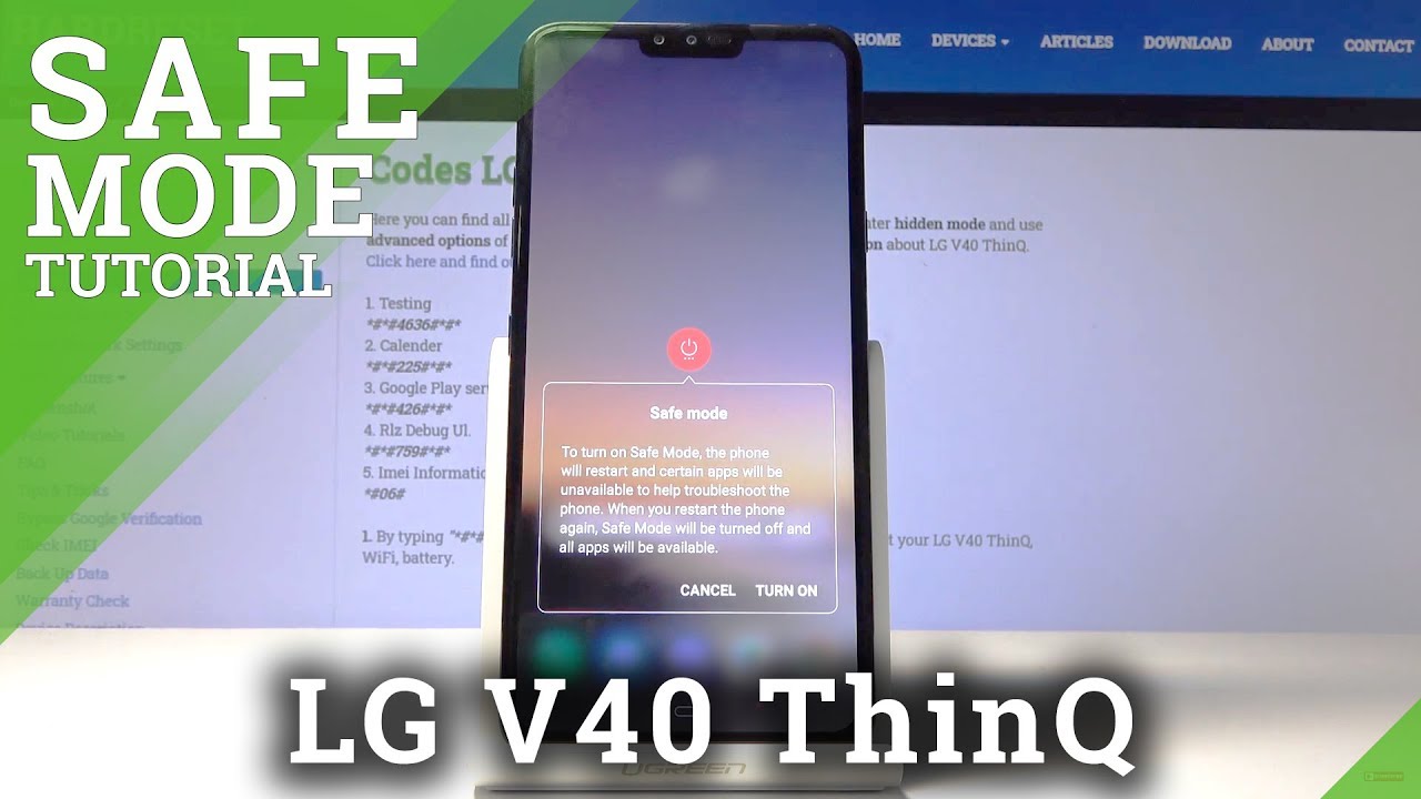 Safe Mode in LG V40 ThinQ – Diagnostic Mode