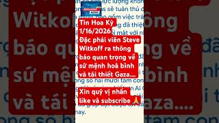 Tin Hoa Kỳ 1/16/2026 #viral #tintuc #news #tinhoaky #gaza