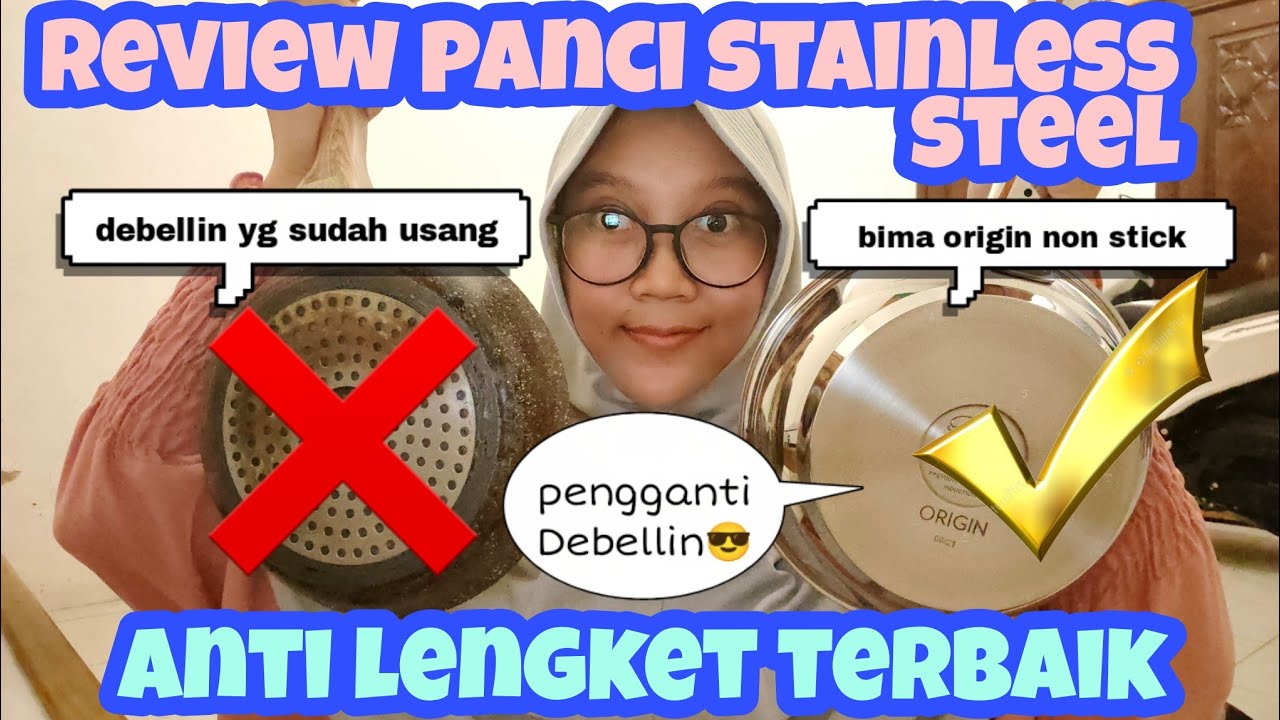 Unboxing dan Review Panci Anti Lengket Stainless Steel Terbaik | Merk Bima Origin Non Stick Frypan