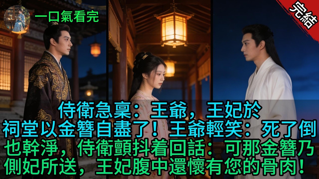 【原創小說已完結】侍衛急稟：王爺，王妃於祠堂以金簪自盡了！王爺輕笑：死了倒也幹淨，侍衛顫抖着回話：可那金簪乃側妃所送，王妃腹中還懷有您的骨肉！