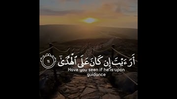 أرأيت الذي ينهى  عبدا إذا صلى  أرأيت إن كان على الهدى | سورة العلق | القارئ ادريس ابكر
