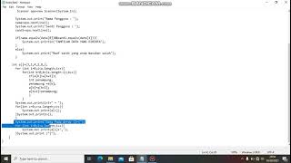 Program Sorting bagian Bubble Sort Menggunakan Bahasa Java