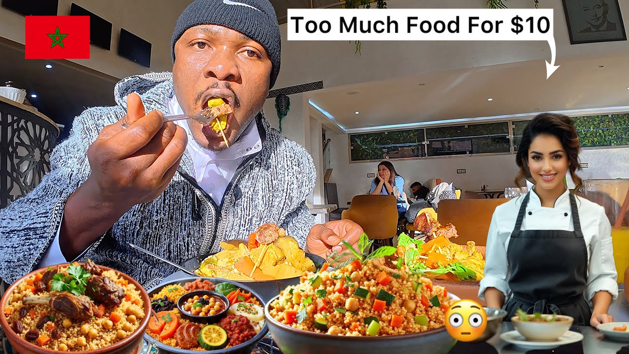 24 Hours Overeating Moroccan Food with ONLY $10 🇲🇦