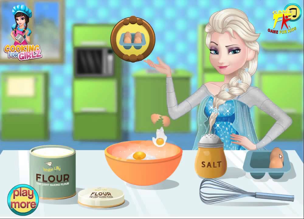 Disney Frozen Cooking Game Elsa Cooking Pound Cake For Kids 2016! YouTube