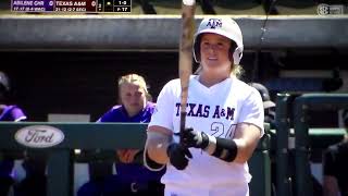 Texas A&M softball's Mackinzy Herzog hits home run vs. Abilene Christian