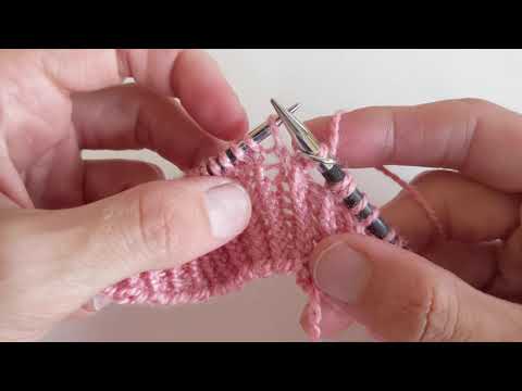 Yarn Tasting Twist cowl - moving the stitch marker and starting the right twist round - Video four.