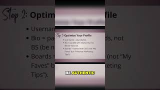 Pinterest Profile Optimization: SEO Secrets Revealed! #shorts